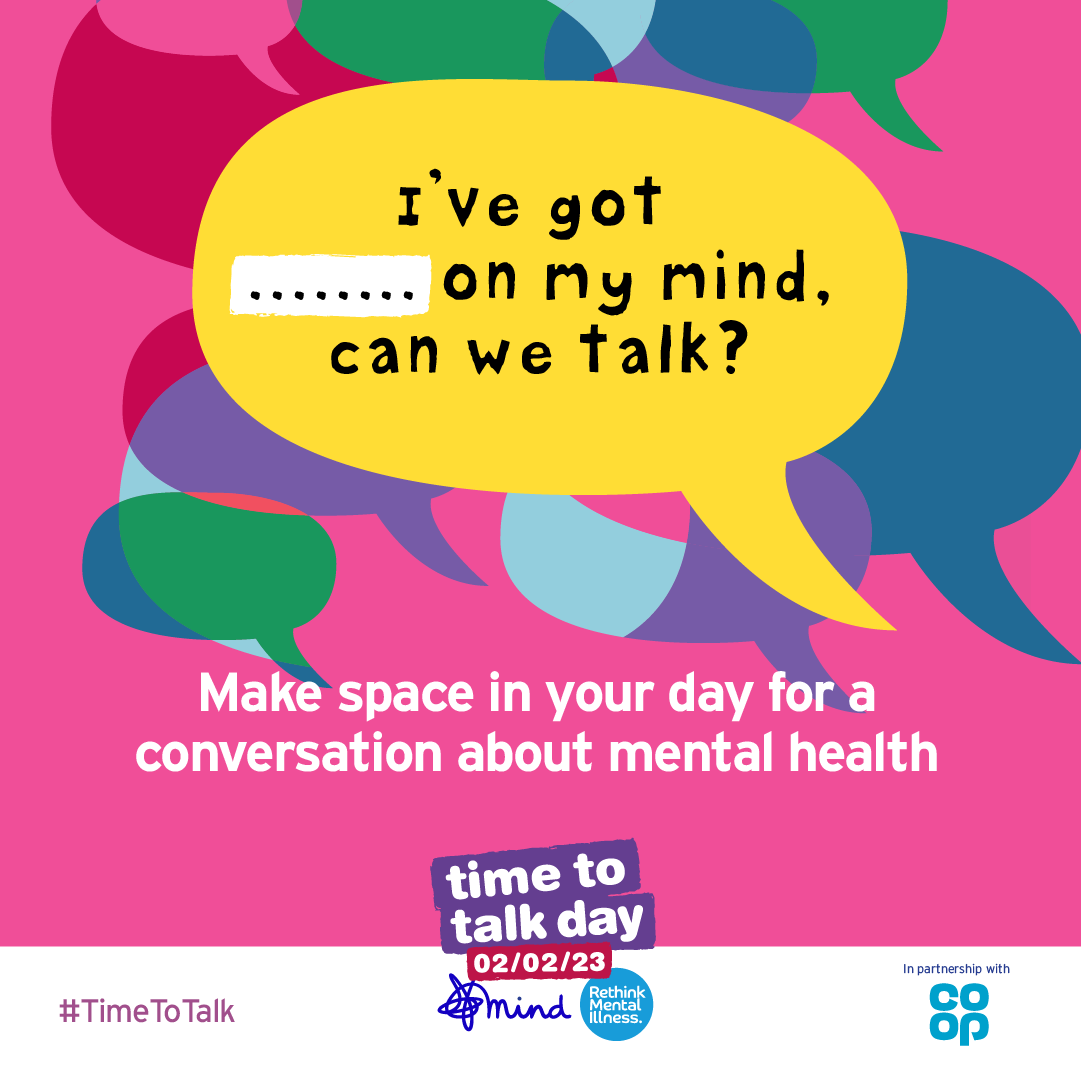 It’s Time to Talk Day 2023 – Where will you have you conversation about mental health?